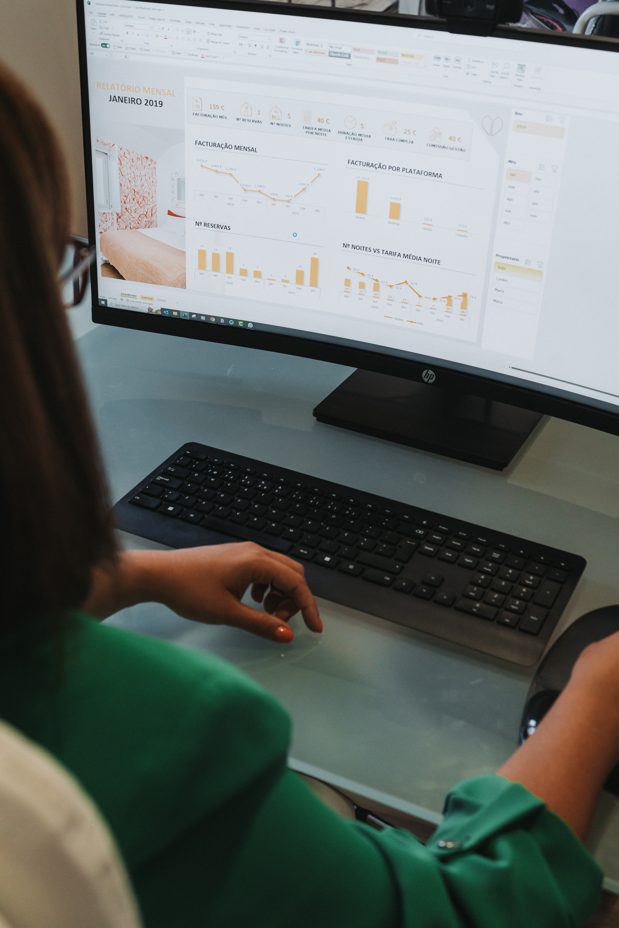 Dashboard em Excel desenvolvido pela MBi