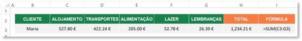 Funções essenciais do Excel SUM